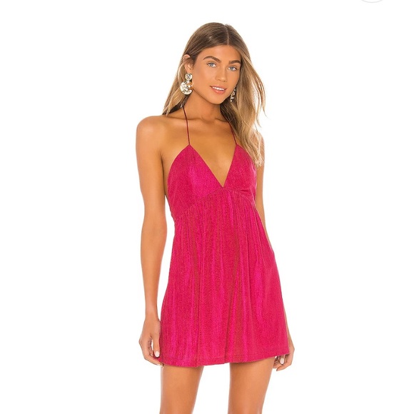 superdown Dresses & Skirts - Superdown Halter Shift Dress Pink